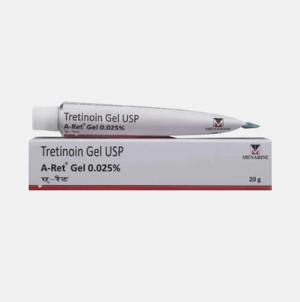 A RET 0.025% GEL TRETINOIN CREAM, 20 gm